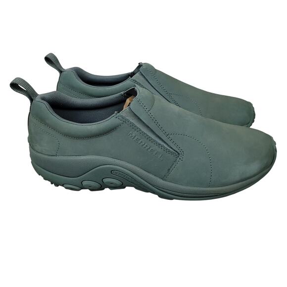 Merrell Mens Jungle Moc Slip-On Shoes Sz 13 Waterproof Leather Japanese Blue EUC - Picture 5 of 16